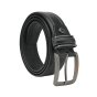 No Limits Ceinture Homme Cuir Double Couture Contrastante, 3,5 cm, Boucle Sans Nickel, Raccourcissable, Boîte