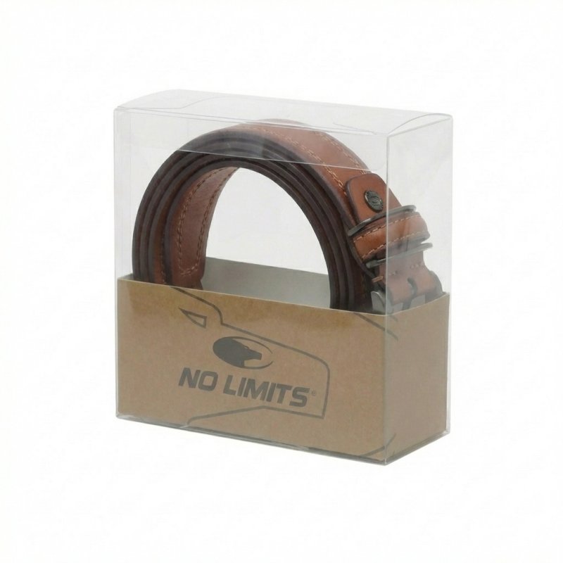 No Limits Ceinture Homme Cuir Double Couture Contrastante, 3,5 cm, Boucle Sans Nickel, Raccourcissable, Boîte — vue 15