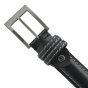 No Limits Cinturón de Hombre en Piel Auténtica con Costura de Contraste, Alto 3,5 cm, Hebilla Sin Níquel, Acortabl… — vista 9