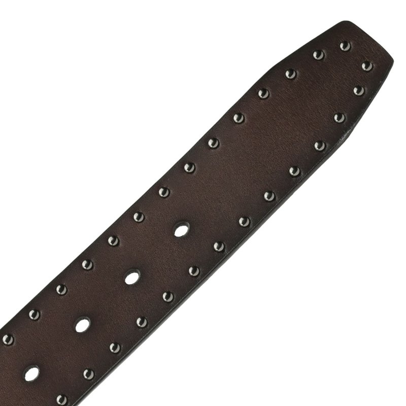 No Limits Herrengürtel aus echtem Leder mit Nieten, Höhe 4 cm, nickelfreie Schnalle, kürzbar, mit Box — Ansicht 10