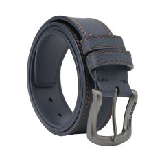 No Limtis Cinturón de Hombre en Piel Auténtica con Doble Costura, Alto 4 cm, Hebilla Sin Níquel, Acortable, Con Caja