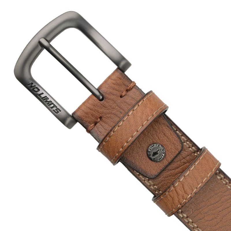 No Limtis Herrengürtel aus echtem Leder mit Doppelnaht, Höhe 4 cm, nickelfreie Schnalle, kürzbar, mit Box — Ansicht 10