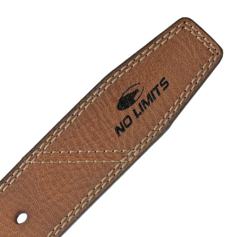 No Limtis Ceinture Homme en Cuir Véritable à Double Couture, Hauteur 4 cm, Boucle Sans Nickel, Raccourcissable, Ave… — vue 11