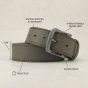 No Limtis Ceinture Homme en Cuir Véritable à Double Couture, Hauteur 4 cm, Boucle Sans Nickel, Raccourcissable, Ave… — vue 14