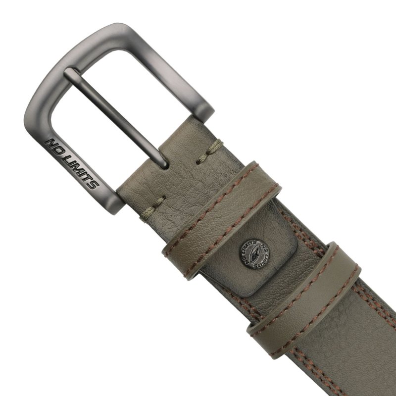 No Limtis Ceinture Homme en Cuir Véritable à Double Couture, Hauteur 4 cm, Boucle Sans Nickel, Raccourcissable, Ave… — vue 16