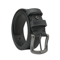 No Limtis Cinturón de Hombre en Piel Auténtica con Doble Costura, Alto 4 cm, Hebilla Sin Níquel, Acortable, Con Caja 2