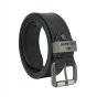 No Limits Men's Genuine Leather Belt with Double Stitching, 4cm High, Nickel-Free Buckle, Shortenable, With Box