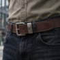 No Limits Men's Genuine Leather Belt with Double Stitching, 4cm High, Nickel-Free Buckle, Shortenable, With Box — view 8