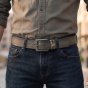 No Limits Herrengürtel aus echtem Leder mit Doppelnaht, Höhe 4 cm, nickelfreie Schnalle, kürzbar, mit Box — Ansicht 13