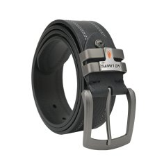 No Limits Men's Genuine Leather Belt, Double Stitching, 4cm, Nickel-Free Buckle, Shortenable, With Box 2