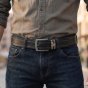 No Limits Herrengürtel aus echtem Leder mit Doppelnaht, Höhe 4 cm, nickelfreie Schnalle, kürzbar, mit Box — Ansicht 18