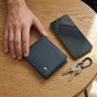 No Limits Men's Wallet in Genuine Leather SLIM WITHOUT WINDOW, Carbon-Effect Inserts, RFID PROTECTION, Elegant With… — inside