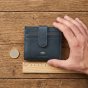 No Limits Men's Credit Card Holder in Genuine Leather, Slim Wallet, With RFID Protection, With Box — logo detail