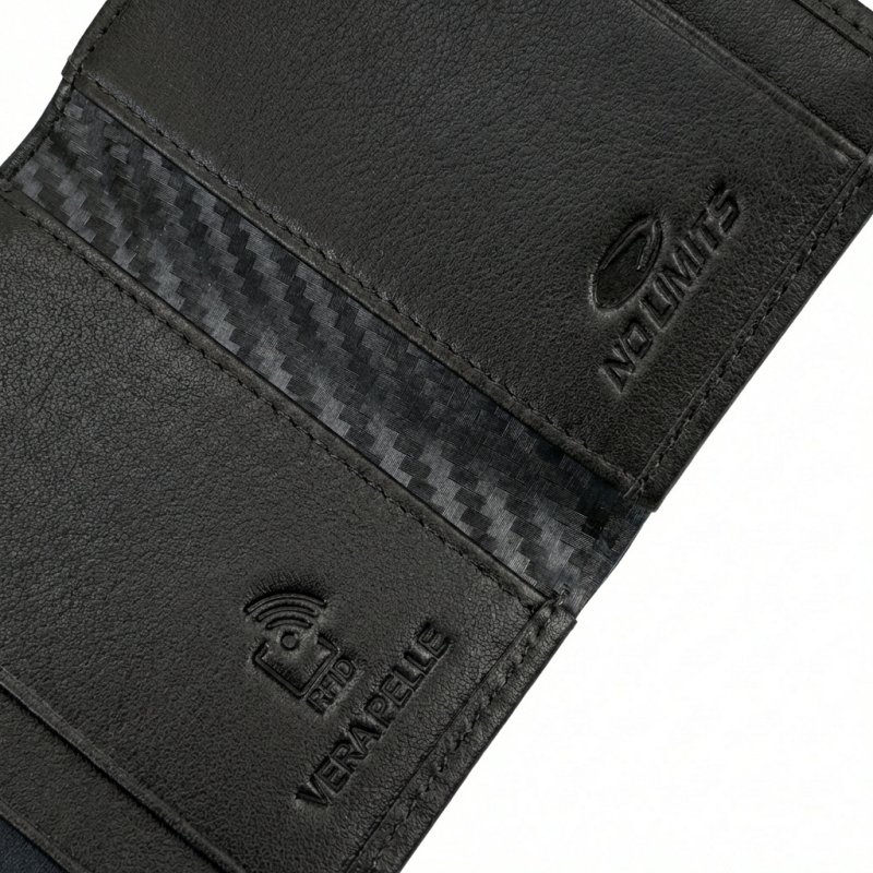 No Limits Porta Carte di Credito Uomo in Vera Pelle, Portafoglio Slim, Con Protezione RFID, Con Scatola — vista 11