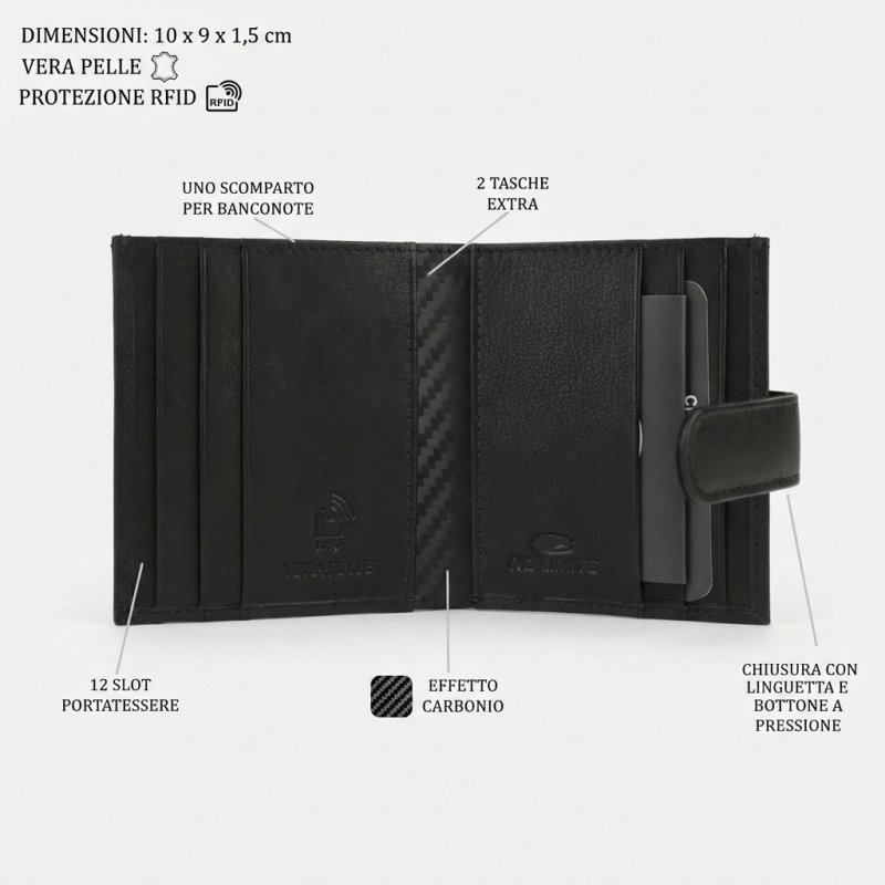 No Limits Kreditkartenetui Herren aus echtem Leder, Slim-Geldbörse, mit RFID-Schutz, mit Box — Ansicht 12