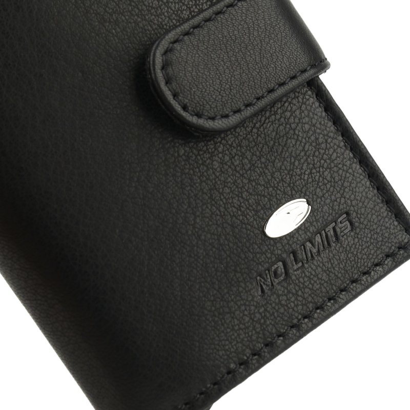 No Limits Cartera Hombre en Piel Auténtica, Cierre de Botón, con Protección RFID, Portamonedas, con Caja — vista 7
