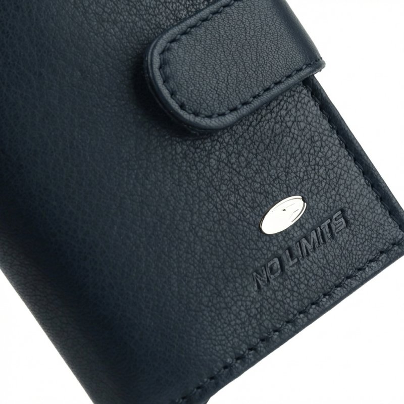 No Limits Men's Wallet in Genuine Leather, Button Closure, With RFID Protection, Coin Purse, With Box — view 11