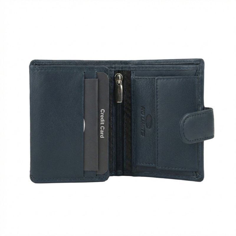 No Limits Men's Wallet in Genuine Leather, Button Closure, With RFID Protection, Coin Purse, With Box — view 15