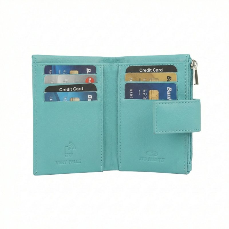 No Limits Women's Wallet in Genuine Leather, Slim, RFID PROTECTION, Credit Card and Coin Holder, Pocket-Sized, Wit… — view 37