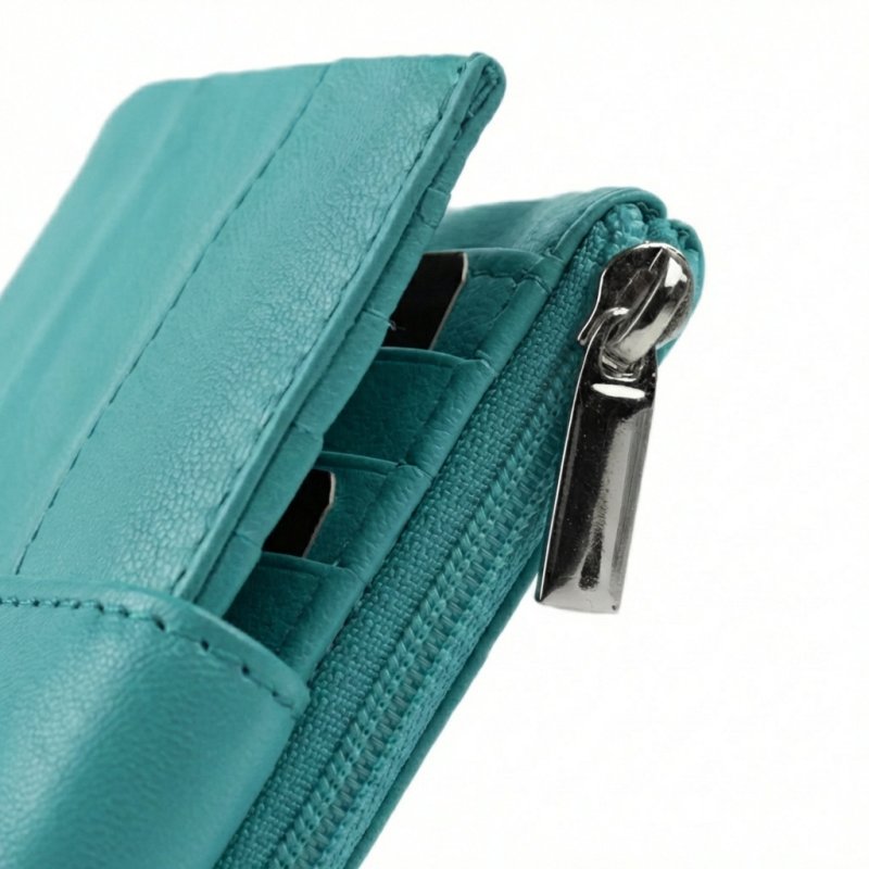 No Limits Portafoglio Donna In Vera Pelle, Sottile,PROTEZIONE RFID, Porta Carte di Credito e Monete, Tascabile, C… — vista 39