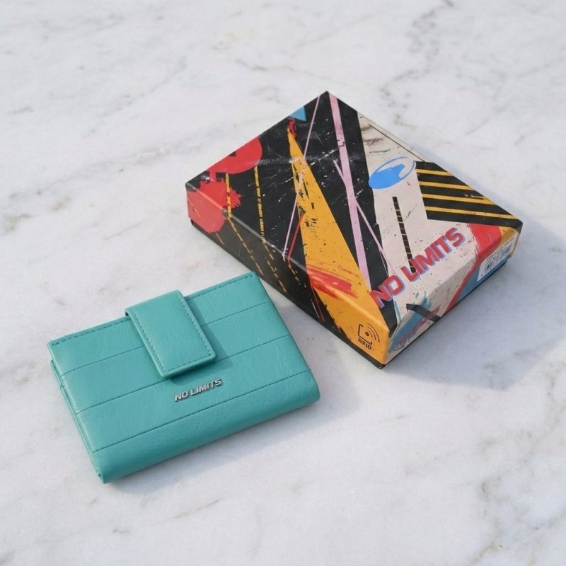 No Limits Women's Wallet in Genuine Leather, Slim, RFID PROTECTION, Credit Card and Coin Holder, Pocket-Sized, Wit… — view 41