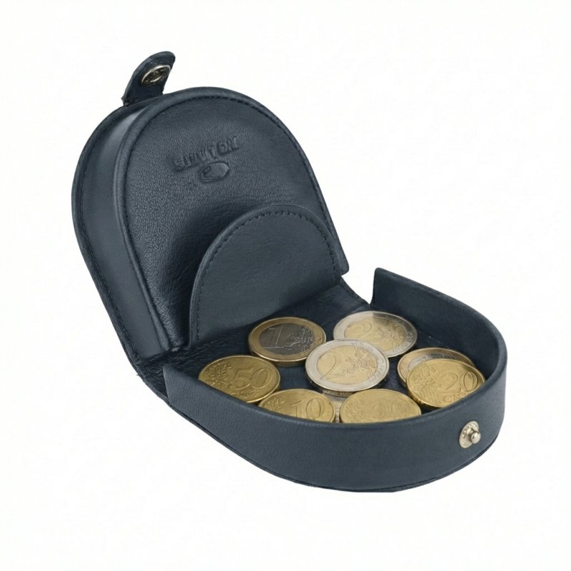 No Limits Porte-monnaie en Cuir Véritable, Homme et Femme, Fermeture à Bouton, Porte-euros, avec Boîte — vue de face