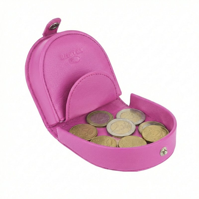 No Limits Coin Purse in Genuine Leather, Men and Women, Button Closure, Euro Coin Holder, With Box — view 20