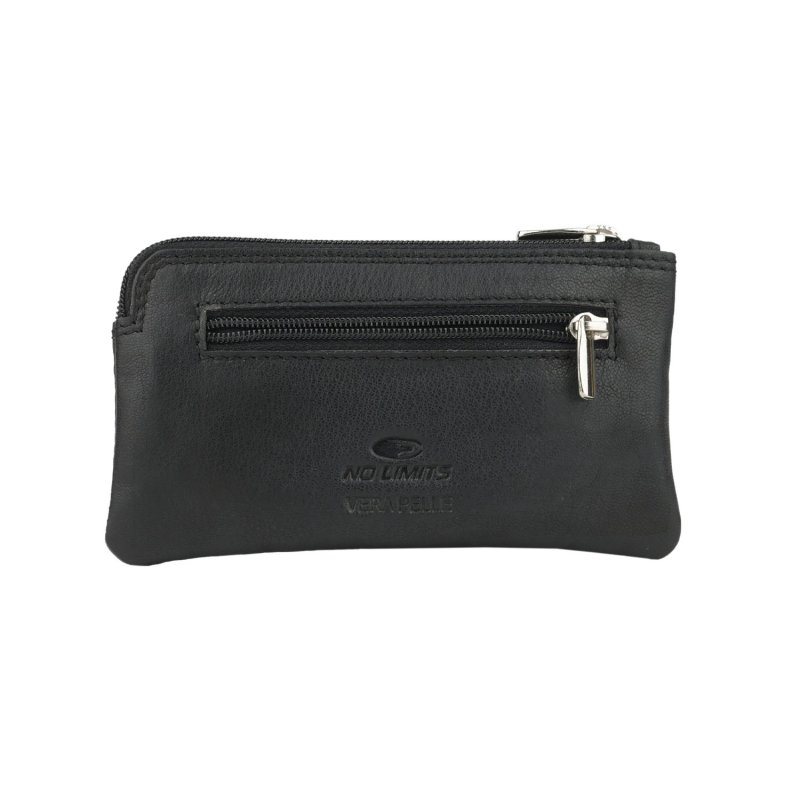Pochette Porte-clés No Limits, pour Homme et Femme, en Cuir Véritable, 2 Poches à Fermeture Éclair et 2 Anneau… — vue de face