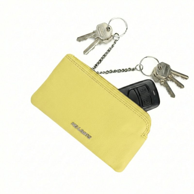 Pochette Porte-clés No Limits, pour Homme et Femme, en Cuir Véritable, 2 Poches à Fermeture Éclair et 2 Anneaux, av… — vue 18