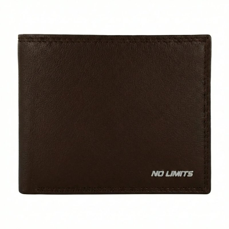 No Limits Men's Wallet in Genuine Leather, RFID Protection, Credit Card Holder, Coin Purse, Elegant With Box — view 9