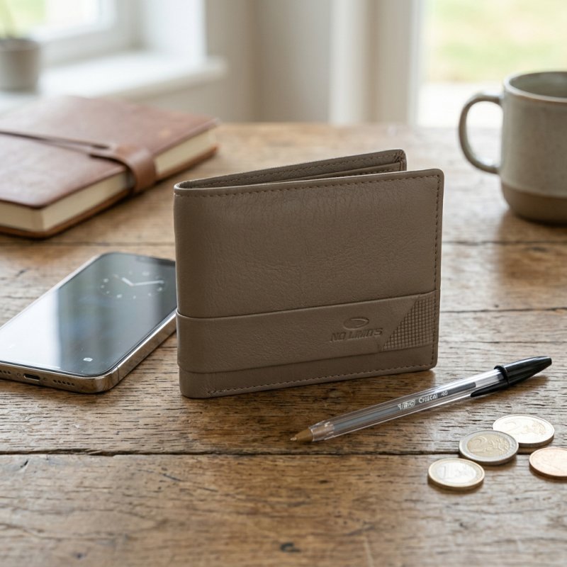 No Limits Geldbörse Herren aus echtem Leder, RFID-SCHUTZ, mit Münzfach, Kreditkartenfach, Elegant, mit Box — Innenansicht