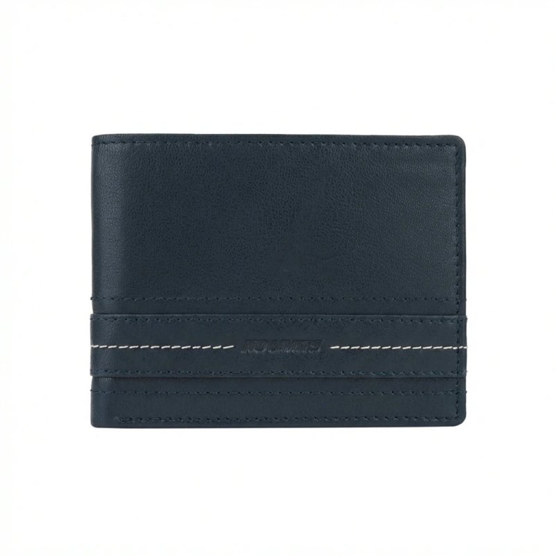 No Limits Men's Wallet in Genuine Leather, RFID Protection, With Coin Pocket, Elegant and Casual, With Box — detail