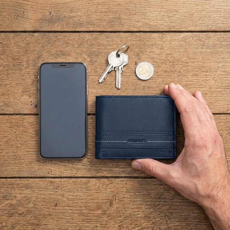 No Limits Geldbörse Herren aus echtem Leder, RFID-SCHUTZ, mit Münzfach, Elegant und Casual, mit Box — Ansicht 8
