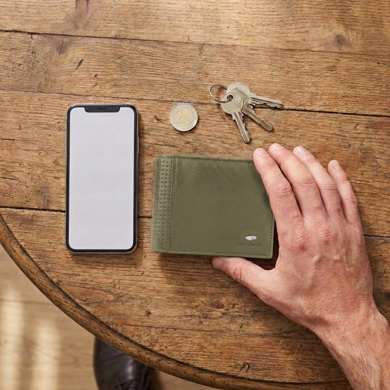 No Limits Geldbörse Herren aus echtem Leder, RFID-SCHUTZ, mit Münzfach, Elegant und Casual, mit Box — Innenansicht