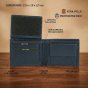 No Limits Men's Wallet in Genuine Leather, RFID Protection, With Coin Pocket, Elegant Perforated Design, With Box — back view