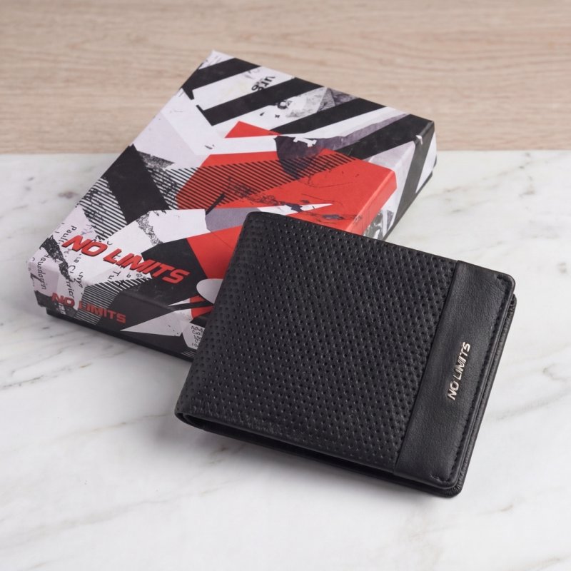 No Limits Geldbörse Herren aus echtem Leder, RFID-SCHUTZ, mit Münzfach, elegantes durchbrochenes Design, mit Box — Ansicht 18