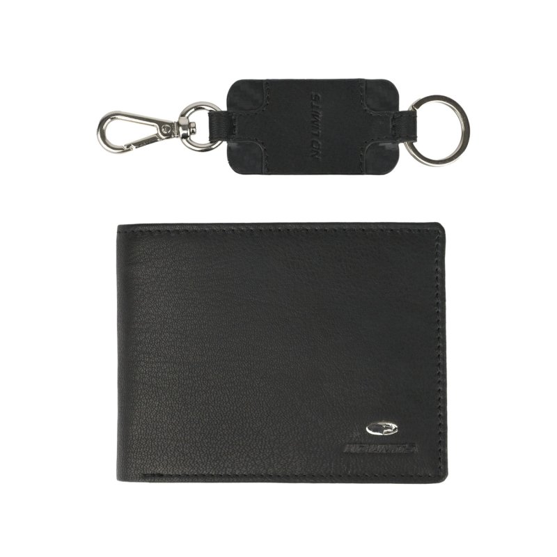 No Limits Geschenkbox für Herren, Set aus Brieftasche und passendem Schlüsselanhänger aus echtem Leder, Gesc… — Vorderansicht
