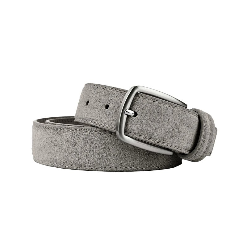 Police Ceinture Daim Homme et Femme, Cuir Véritable, Raccourcissable, Hauteur 3,5 cm — vue 26