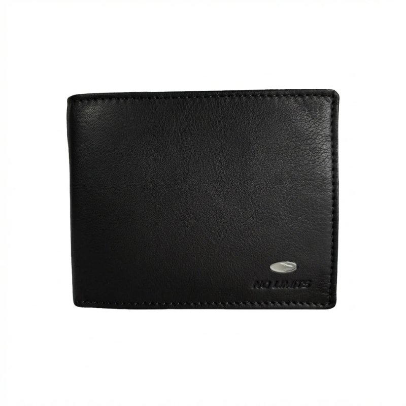 No Limits Men's Wallet in Genuine Leather, Carbon-Effect Inserts, RFID PROTECTION, Elegant With Box