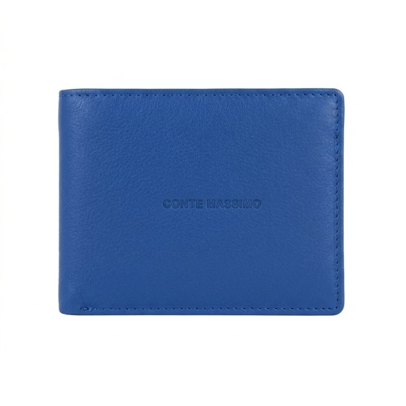 Conte Massimo Men's Wallet in Genuine Leather, Handmade, With RFID Protection and Gift Box — view 65