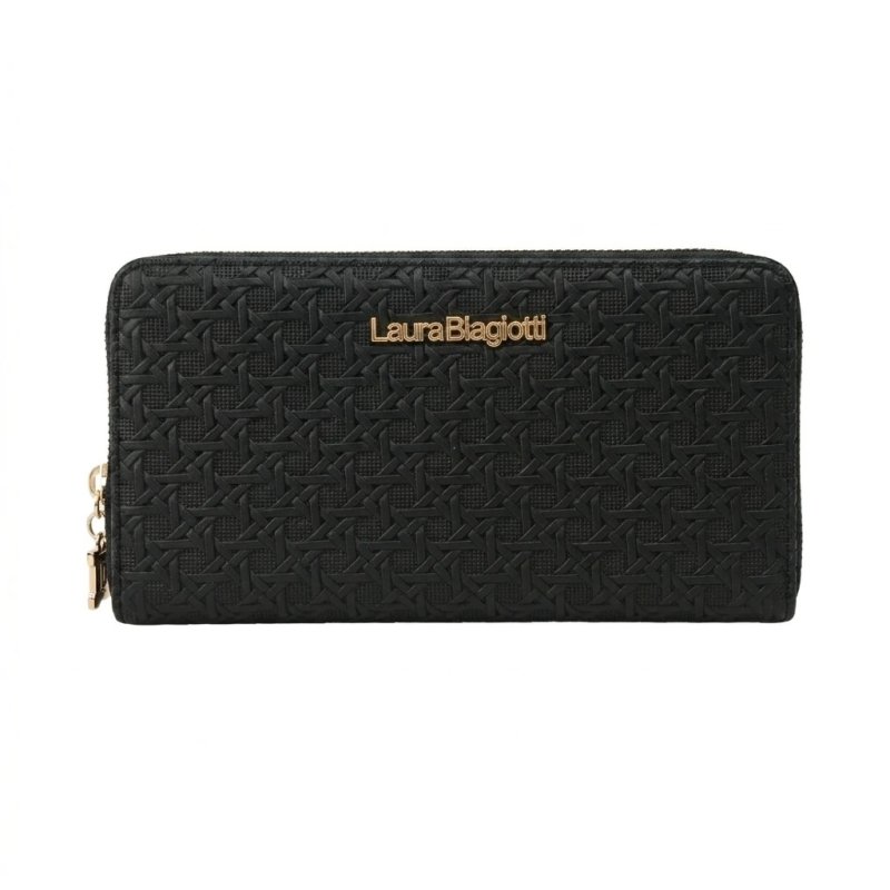 Laura Biagiotti Large Women's Wallet in PU, Woven Effect, with Coin Purse and Gift Box — view 7