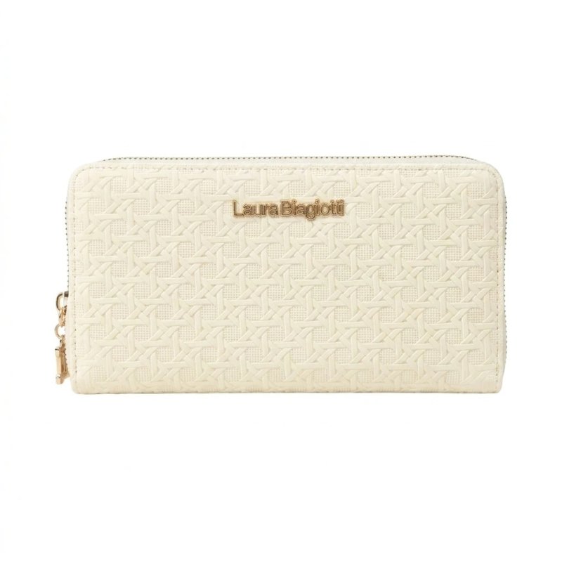 Laura Biagiotti Large Women's Wallet in PU, Woven Effect, with Coin Purse and Gift Box — view 19