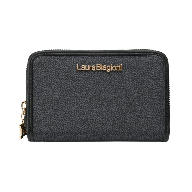 Laura Biagiotti Women's Wallet in PU, with Coin Purse and Zip-Around Closure, Crackle Texture, with Gift Box — view 7