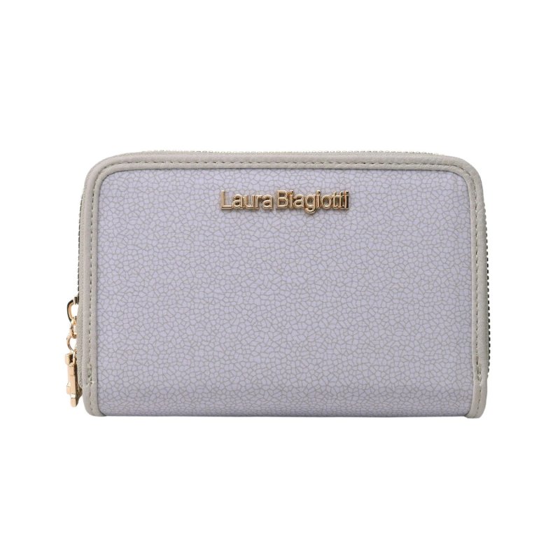 Laura Biagiotti Women's Wallet in PU, with Coin Purse and Zip-Around Closure, Crackle Texture, with Gift Box — view 13