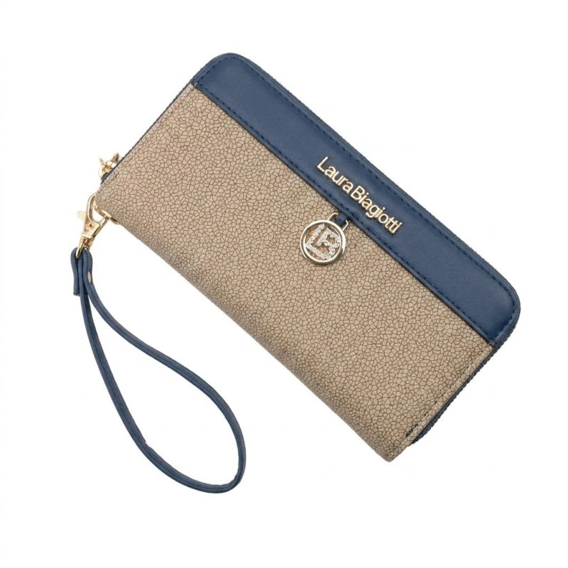 Laura Biagiotti Portefeuille Femme Grand en PU, Effet Mosaïque, avec Porte-Monnaie et Boîte Cadeau — vue 16