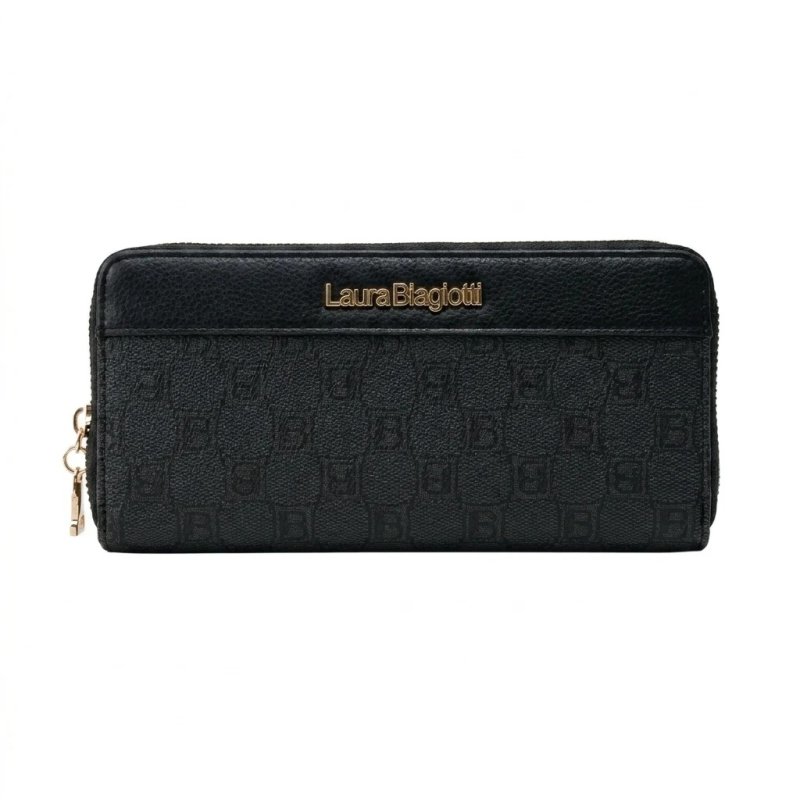 Laura Biagiotti Portefeuille Femme Grand en PU et Tissu à Logo, avec Porte-Monnaie et Boîte Cadeau — vue 13
