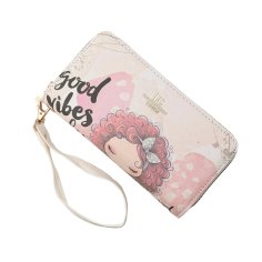 EC Contemporary Coveri Cartera de Mujer en PU, con Cierre Perimetral, Gráfico Artístico, con Caja de Regalo