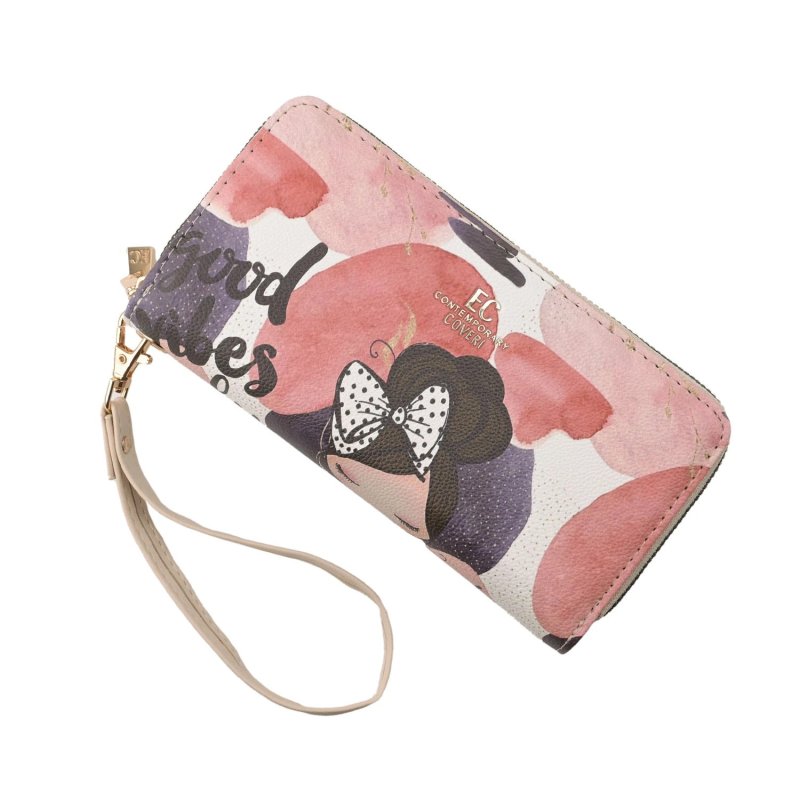 EC Contemporary Coveri Cartera de Mujer en PU, con Cierre Perimetral, Gráfico Artístico, con Caja de Regalo — vista 7