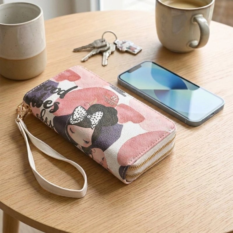 EC Contemporary Coveri Cartera de Mujer en PU, con Cierre Perimetral, Gráfico Artístico, con Caja de Regalo — vista 9