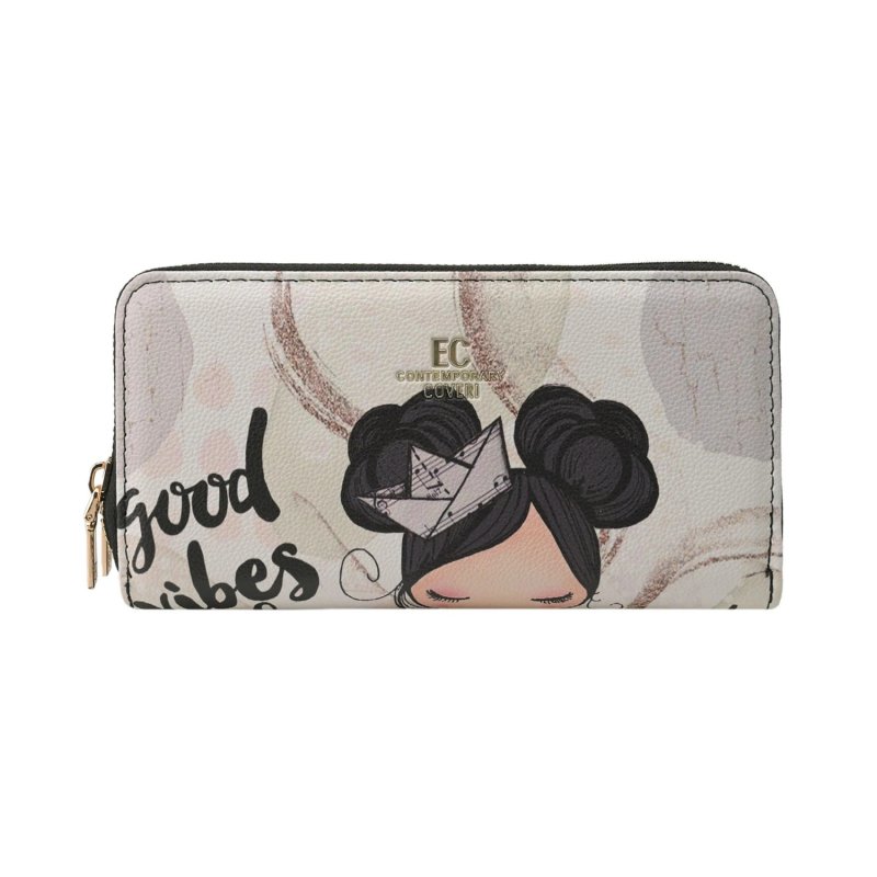 EC Contemporary Coveri Cartera de Mujer en PU, con Cierre Perimetral, Gráfico Artístico, con Caja de Regalo — vista 16